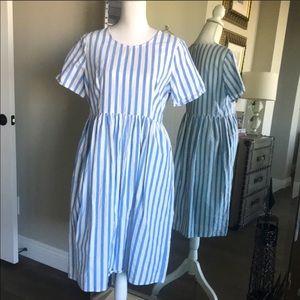 Roolee XL Blue and White Striped Dress